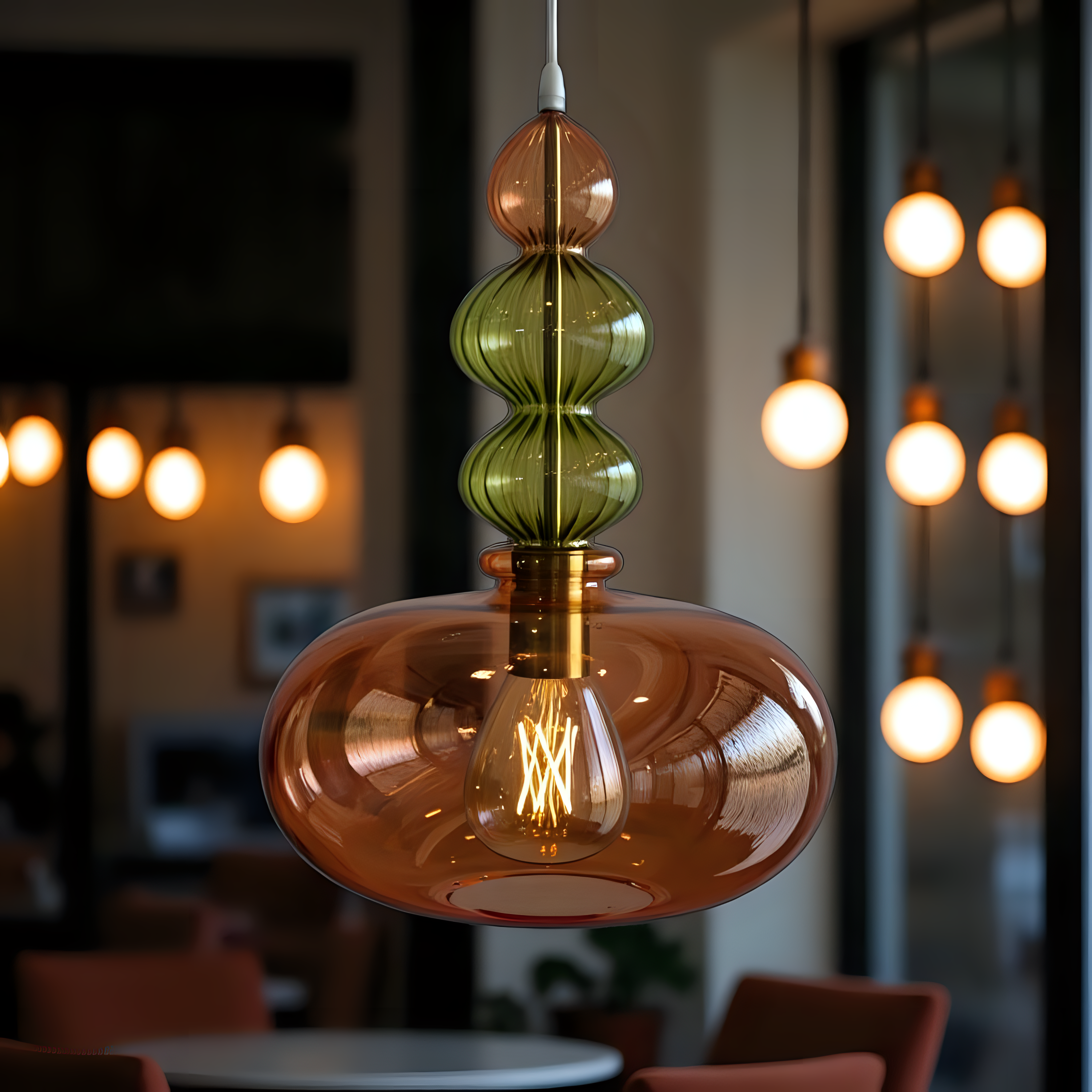 Blown Glass Pendant Light